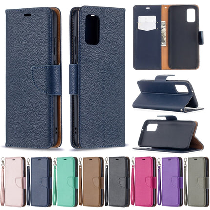 Litchi Texture Pure Color Horizontal Flip Leather Case with Holder & Card Slots & Wallet & Lanyard, For Samsung Galaxy A02s (EU Version)