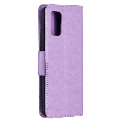 Embossing Two Butterflies Pattern Horizontal Flip PU Leather Case with Holder & Card Slot & Wallet & Lanyard, For Samsung Galaxy A02s (EU Version)