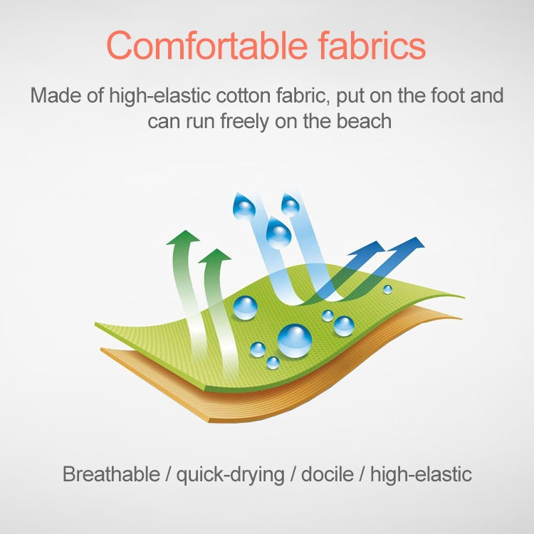 Non-slip Plastic Grain Texture Thick Cloth Sole Solid Color Diving Shoes and Socks, One Pair, M, L, XL, XXL