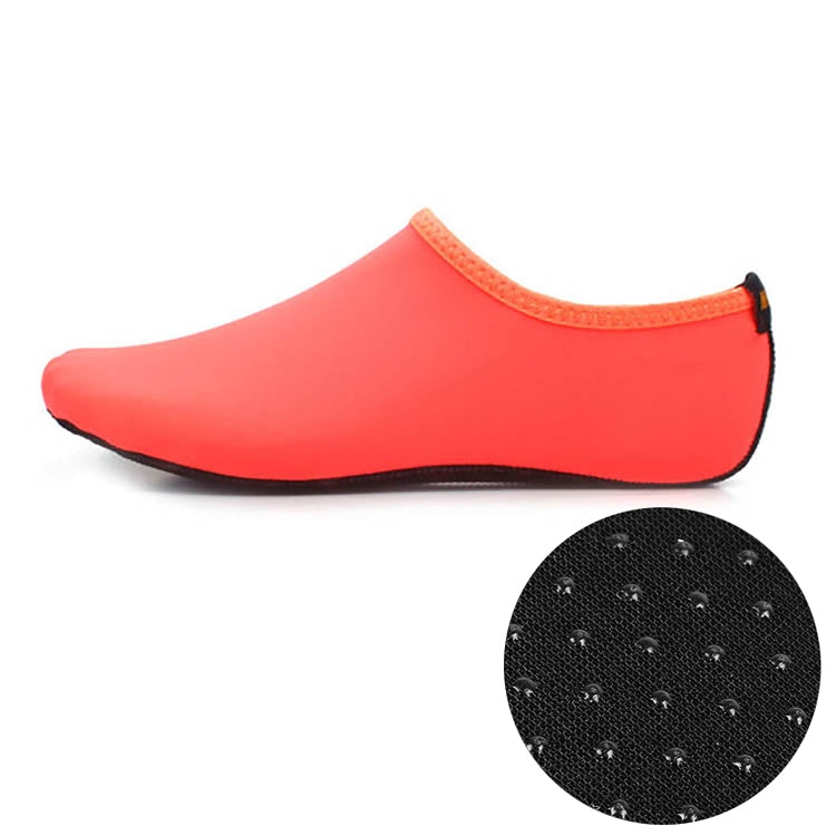 Non-slip Plastic Grain Texture Thick Cloth Sole Solid Color Diving Shoes and Socks, One Pair, M, L, XL, XXL