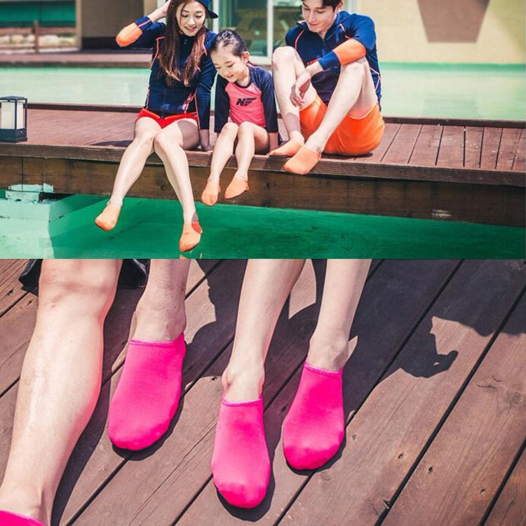 Non-slip Plastic Grain Texture Thick Cloth Sole Solid Color Diving Shoes and Socks, One Pair, XXXL