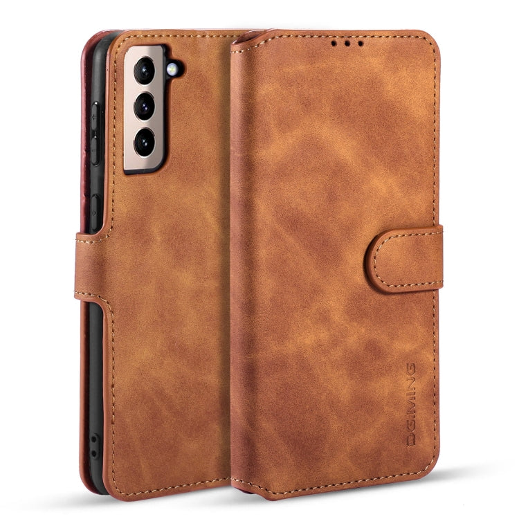DG.MING Retro Oil Side Horizontal Flip Case with Holder & Card Slots & Wallet, For Samsung Galaxy S21+ 5G, For Samsung Galaxy S21 Ultra 5G, For Samsung Galaxy S21 5G