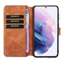 DG.MING Retro Oil Side Horizontal Flip Case with Holder & Card Slots & Wallet, For Samsung Galaxy S21+ 5G, For Samsung Galaxy S21 Ultra 5G, For Samsung Galaxy S21 5G