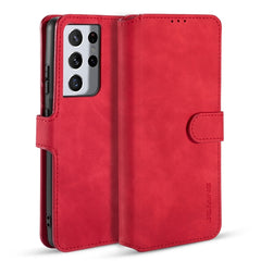 DG.MING Retro Oil Side Horizontal Flip Case with Holder & Card Slots & Wallet, For Samsung Galaxy S21+ 5G, For Samsung Galaxy S21 Ultra 5G, For Samsung Galaxy S21 5G