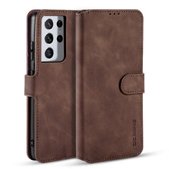 DG.MING Retro Oil Side Horizontal Flip Case with Holder & Card Slots & Wallet, For Samsung Galaxy S21+ 5G, For Samsung Galaxy S21 Ultra 5G, For Samsung Galaxy S21 5G