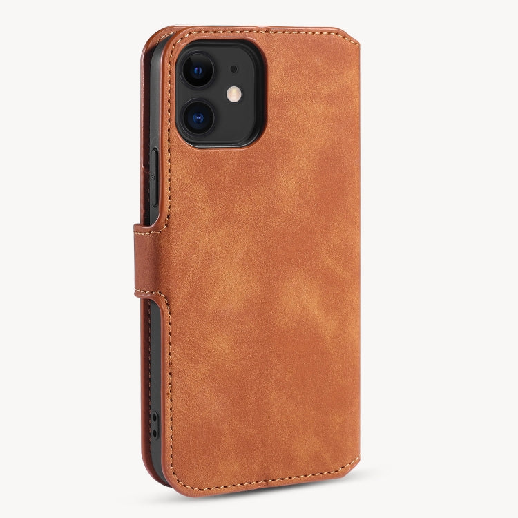 DG.MING Retro Oil Side Horizontal Flip Case mit Halter &amp; Kartenfächern &amp; Geldbörse, Für iPhone 12 mini, Für iPhone 12 / 12 Pro, Für iPhone 12 Pro Max