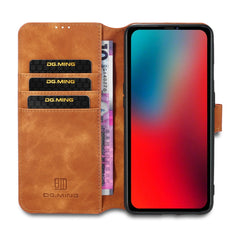 DG.MING Retro Oil Side Horizontal Flip Case with Holder & Card Slots & Wallet, For iPhone 12 mini, For iPhone 12 / 12 Pro, For iPhone 12 Pro Max