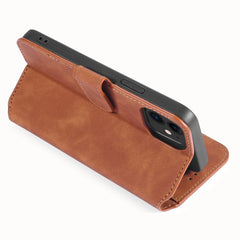DG.MING Retro Oil Side Horizontal Flip Case with Holder & Card Slots & Wallet, For iPhone 12 mini, For iPhone 12 / 12 Pro, For iPhone 12 Pro Max
