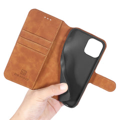 DG.MING Retro Oil Side Horizontal Flip Case with Holder & Card Slots & Wallet, For iPhone 12 mini, For iPhone 12 / 12 Pro, For iPhone 12 Pro Max