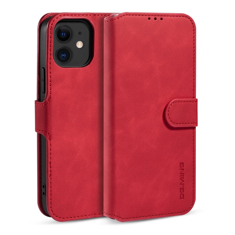 DG.MING Retro Oil Side Horizontal Flip Case mit Halter &amp; Kartenfächern &amp; Geldbörse, Für iPhone 12 mini, Für iPhone 12 / 12 Pro, Für iPhone 12 Pro Max