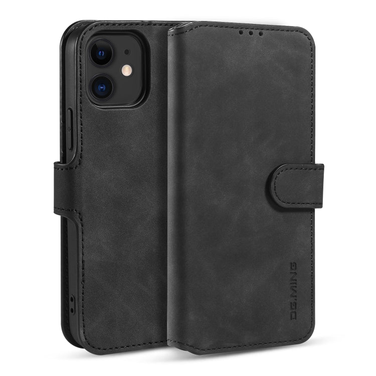 DG.MING Retro Oil Side Horizontal Flip Case mit Halter &amp; Kartenfächern &amp; Geldbörse, Für iPhone 12 mini, Für iPhone 12 / 12 Pro, Für iPhone 12 Pro Max