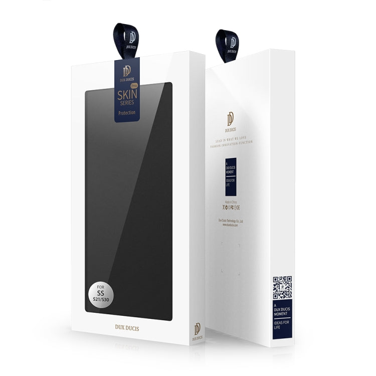 DUX DUCIS Skin Pro Series Horizontal Flip PU + TPU Leather Case with Holder & Card Slots, For Samsung Galaxy S21 5G