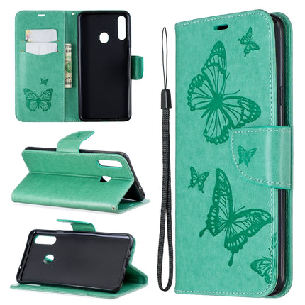 Two Butterflies Embossing Pattern Horizontal Flip Leather Case with Holder & Card Slot & Wallet & Lanyard, For Galaxy A20s, For Xiaomi Redmi Note 8 Pro
