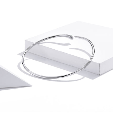 S925 Sterling Silver Snake Open Bracelet  Women Jewelry