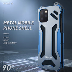R-JUST Stoßfeste, staubdichte Panzermetall-Schutzhülle, für iPhone 11 Pro, für iPhone 11, für iPhone 11 Pro Max, für Galaxy Note 10, für Galaxy Note 10 Plus