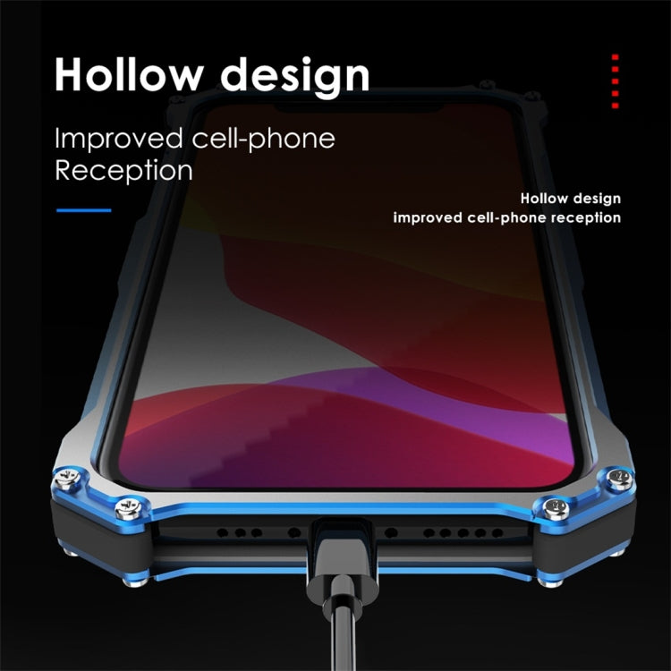 R-JUST Stoßfeste, staubdichte Panzermetall-Schutzhülle, für iPhone 11 Pro, für iPhone 11, für iPhone 11 Pro Max, für Galaxy Note 10, für Galaxy Note 10 Plus