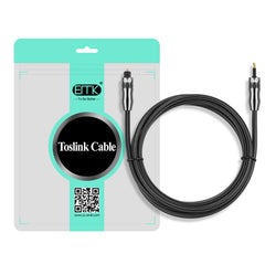 EMK OD1.0mm 3.5mm Digital Sound Toslink to Mini Toslink Digital Optical Audio Cable, 1m, 1.5m, 2m, 3m, 5m