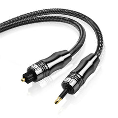 EMK OD1.0mm 3.5mm Digital Sound Toslink to Mini Toslink Digital Optical Audio Cable, 1m, 1.5m, 2m, 3m, 5m