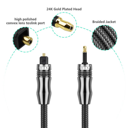 EMK OD1.0mm 3.5mm Digital Sound Toslink to Mini Toslink Digital Optical Audio Cable, 1m, 1.5m, 2m, 3m, 5m