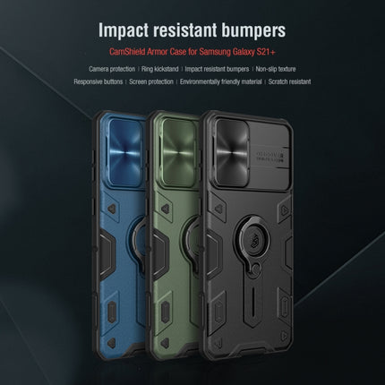 NILLKIN Shockproof CamShield Armor Protective Case with Invisible Ring Holder, For Samsung Galaxy S21+ 5G
