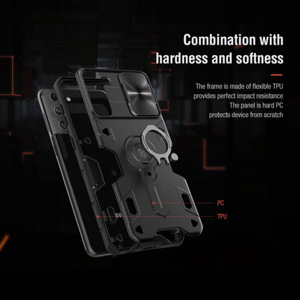 NILLKIN Shockproof CamShield Armor Protective Case with Invisible Ring Holder, For Samsung Galaxy S21+ 5G