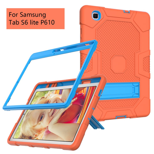 Contrast Color Robot Shockproof Silicone + PC Protective Case with Holder, For Samsung Galaxy Tab S6 Lite P610, For iPad 9.7 (2018 / 2017), For iPad Air 2022 / 2020 10.9 inch, For iPad mini 5 / 4