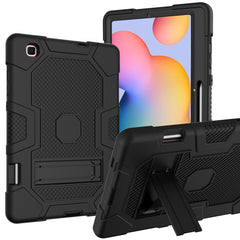 Contrast Color Robot Shockproof Silicone + PC Protective Case with Holder, For Samsung Galaxy Tab S6 Lite P610, For iPad 9.7 (2018 / 2017), For iPad Air 2022 / 2020 10.9 inch, For iPad mini 5 / 4