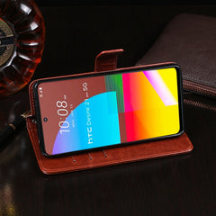 idewei Crazy Horse Texture Horizontal Flip Leather Case with Holder & Card Slots & Wallet, For HTC Desire 21 Pro 5G, For Motorola Moto One 5G Ace, For OPPO A55