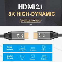 HDMI2.1 8K 120Hz High Dynamic HD Cable, 120Hz 5m, 120Hz 50cm, 120Hz 1.5m, 120Hz 2m, 120Hz 3m