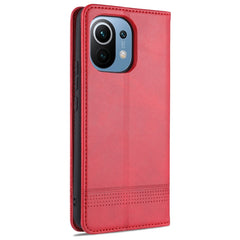 AZNS Magnetic Calf Texture Horizontal Flip Leather Case with Card Slots & Holder & Wallet, For Xiaomi Mi 11
