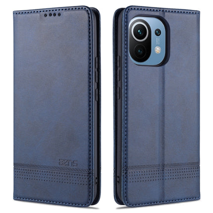 AZNS Magnetic Calf Texture Horizontal Flip Leather Case with Card Slots & Holder & Wallet, For Xiaomi Mi 11