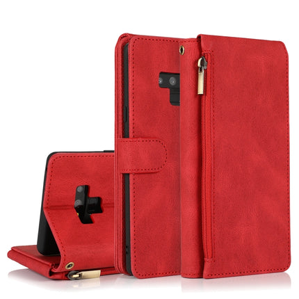 Skin-feel Crazy Horse Texture Zipper Wallet Bag Horizontal Flip Leather Case with Holder & Card Slots & Wallet & Lanyard, For Samsung Galaxy Note9, For Samsung Galaxy Note10, For Samsung Galaxy Note10+, For Samsung Galaxy Note20
