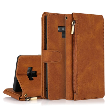 Skin-feel Crazy Horse Texture Zipper Wallet Bag Horizontal Flip Leather Case with Holder & Card Slots & Wallet & Lanyard, For Samsung Galaxy Note9, For Samsung Galaxy Note10, For Samsung Galaxy Note10+, For Samsung Galaxy Note20