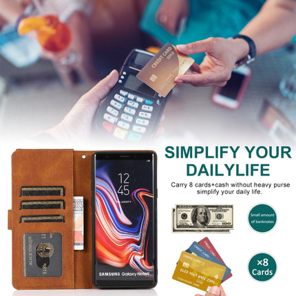 Skin-feel Crazy Horse Texture Zipper Wallet Bag Horizontal Flip Leather Case with Holder & Card Slots & Wallet & Lanyard, For Samsung Galaxy Note9, For Samsung Galaxy Note10, For Samsung Galaxy Note10+, For Samsung Galaxy Note20