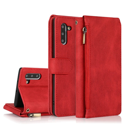 Skin-feel Crazy Horse Texture Zipper Wallet Bag Horizontal Flip Leather Case with Holder & Card Slots & Wallet & Lanyard, For Samsung Galaxy Note9, For Samsung Galaxy Note10, For Samsung Galaxy Note10+, For Samsung Galaxy Note20
