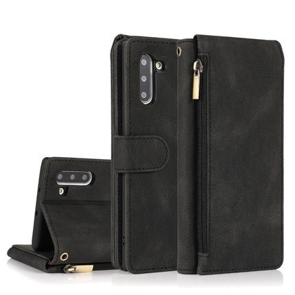 Skin-feel Crazy Horse Texture Zipper Wallet Bag Horizontal Flip Leather Case with Holder & Card Slots & Wallet & Lanyard, For Samsung Galaxy Note9, For Samsung Galaxy Note10, For Samsung Galaxy Note10+, For Samsung Galaxy Note20