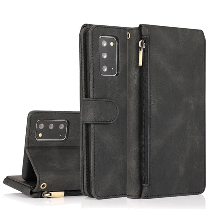 Skin-feel Crazy Horse Texture Zipper Wallet Bag Horizontal Flip Leather Case with Holder & Card Slots & Wallet & Lanyard, For Samsung Galaxy Note9, For Samsung Galaxy Note10, For Samsung Galaxy Note10+, For Samsung Galaxy Note20