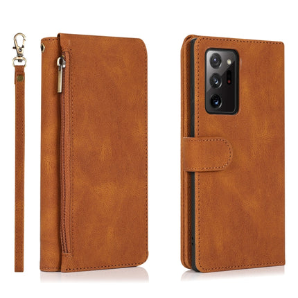 Skin-feel Crazy Horse Texture Zipper Wallet Bag Horizontal Flip Leather Case with Holder & Card Slots & Wallet & Lanyard, For Samsung Galaxy Note20 Ultra, For Samsung Galaxy S9, For Samsung Galaxy S9+, For Samsung Galaxy S10