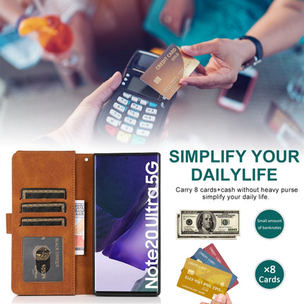 Skin-feel Crazy Horse Texture Zipper Wallet Bag Horizontal Flip Leather Case with Holder & Card Slots & Wallet & Lanyard, For Samsung Galaxy Note20 Ultra, For Samsung Galaxy S9, For Samsung Galaxy S9+, For Samsung Galaxy S10
