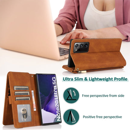 Skin-feel Crazy Horse Texture Zipper Wallet Bag Horizontal Flip Leather Case with Holder & Card Slots & Wallet & Lanyard, For Samsung Galaxy Note20 Ultra, For Samsung Galaxy S9, For Samsung Galaxy S9+, For Samsung Galaxy S10