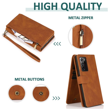 Skin-feel Crazy Horse Texture Zipper Wallet Bag Horizontal Flip Leather Case with Holder & Card Slots & Wallet & Lanyard, For Samsung Galaxy Note20 Ultra, For Samsung Galaxy S9, For Samsung Galaxy S9+, For Samsung Galaxy S10