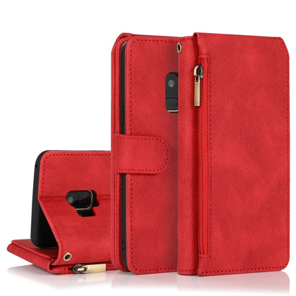 Skin-feel Crazy Horse Texture Zipper Wallet Bag Horizontal Flip Leather Case with Holder & Card Slots & Wallet & Lanyard, For Samsung Galaxy Note20 Ultra, For Samsung Galaxy S9, For Samsung Galaxy S9+, For Samsung Galaxy S10