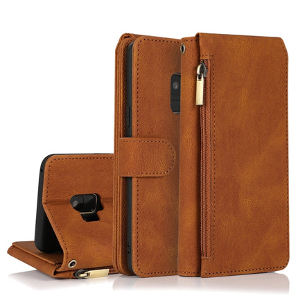 Skin-feel Crazy Horse Texture Zipper Wallet Bag Horizontal Flip Leather Case with Holder & Card Slots & Wallet & Lanyard, For Samsung Galaxy Note20 Ultra, For Samsung Galaxy S9, For Samsung Galaxy S9+, For Samsung Galaxy S10