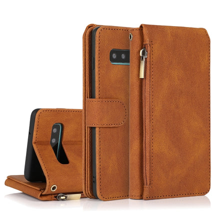 Skin-feel Crazy Horse Texture Zipper Wallet Bag Horizontal Flip Leather Case with Holder & Card Slots & Wallet & Lanyard, For Samsung Galaxy Note20 Ultra, For Samsung Galaxy S9, For Samsung Galaxy S9+, For Samsung Galaxy S10