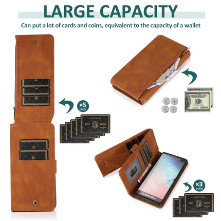 Skin-feel Crazy Horse Texture Zipper Wallet Bag Horizontal Flip Leather Case with Holder & Card Slots & Wallet & Lanyard, For Samsung Galaxy S10+, For Samsung Galaxy S20, For Samsung Galaxy S20+, For Samsung Galaxy S20 Ultra