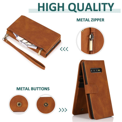 Skin-feel Crazy Horse Texture Zipper Wallet Bag Horizontal Flip Leather Case with Holder & Card Slots & Wallet & Lanyard, For Samsung Galaxy S10+, For Samsung Galaxy S20, For Samsung Galaxy S20+, For Samsung Galaxy S20 Ultra