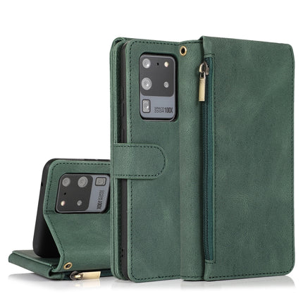 Skin-feel Crazy Horse Texture Zipper Wallet Bag Horizontal Flip Leather Case with Holder & Card Slots & Wallet & Lanyard, For Samsung Galaxy S10+, For Samsung Galaxy S20, For Samsung Galaxy S20+, For Samsung Galaxy S20 Ultra