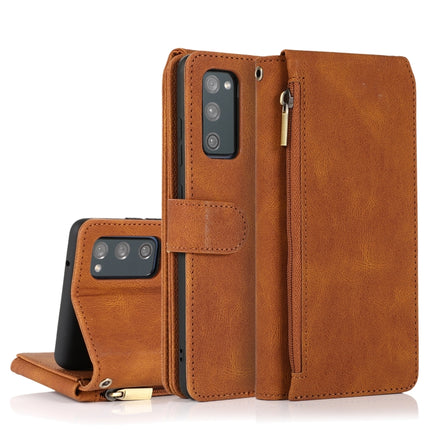 Skin-feel Crazy Horse Texture Zipper Wallet Bag Horizontal Flip Leather Case with Holder & Card Slots & Wallet & Lanyard, For Samsung Galaxy S20 FE 5G, For Samsung Galaxy S21+ 5G, For Samsung Galaxy S21 Ultra 5G