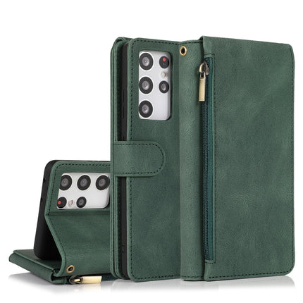 Skin-feel Crazy Horse Texture Zipper Wallet Bag Horizontal Flip Leather Case with Holder & Card Slots & Wallet & Lanyard, For Samsung Galaxy S20 FE 5G, For Samsung Galaxy S21+ 5G, For Samsung Galaxy S21 Ultra 5G