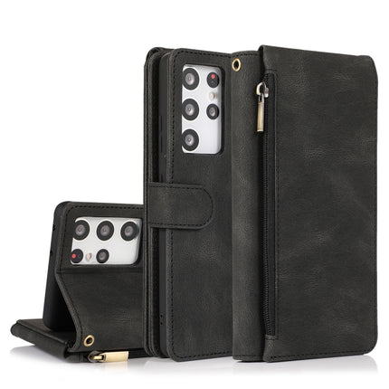 Skin-feel Crazy Horse Texture Zipper Wallet Bag Horizontal Flip Leather Case with Holder & Card Slots & Wallet & Lanyard, For Samsung Galaxy S20 FE 5G, For Samsung Galaxy S21+ 5G, For Samsung Galaxy S21 Ultra 5G